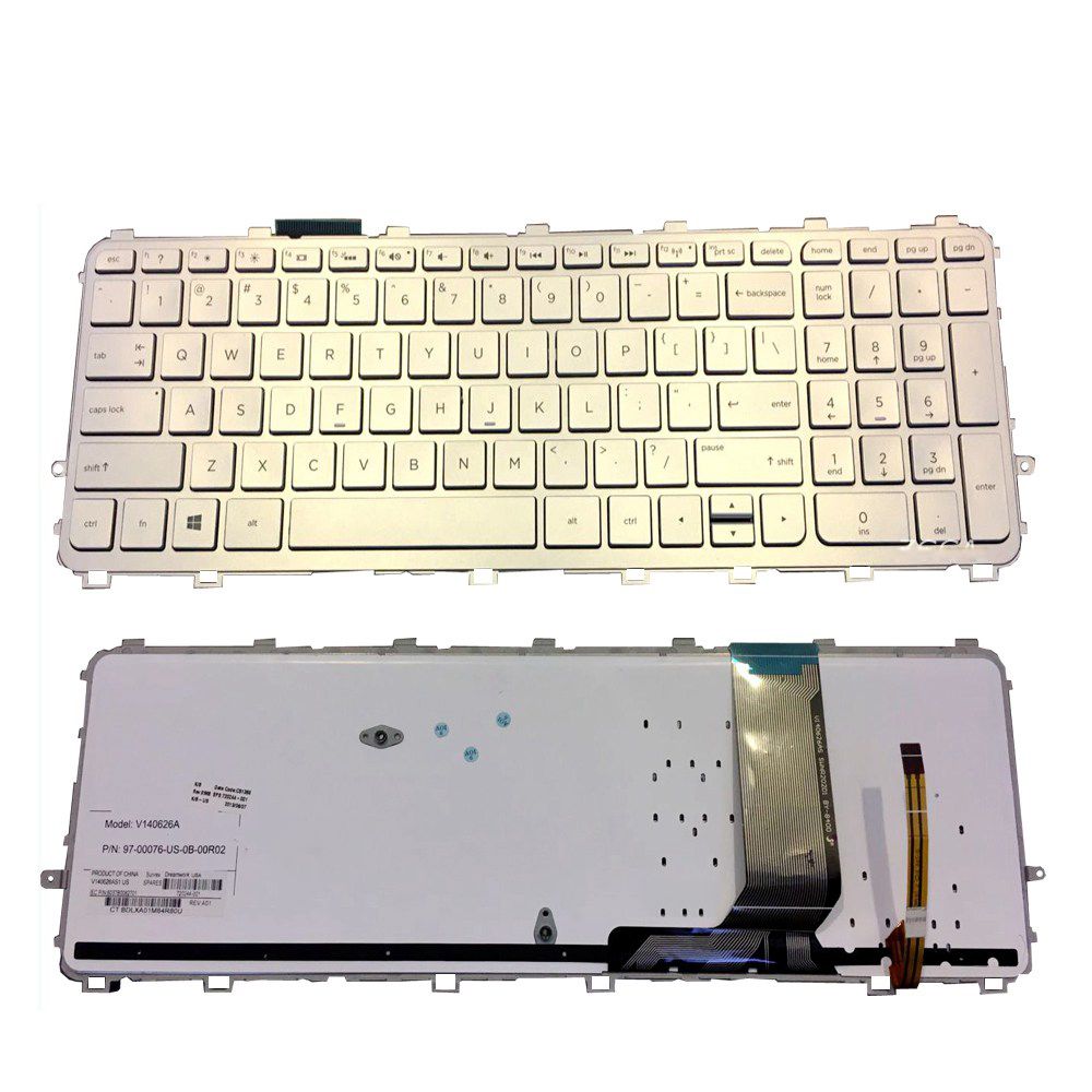 Novo para layout de teclado do laptop HP ENVY M6-N010DX EUA