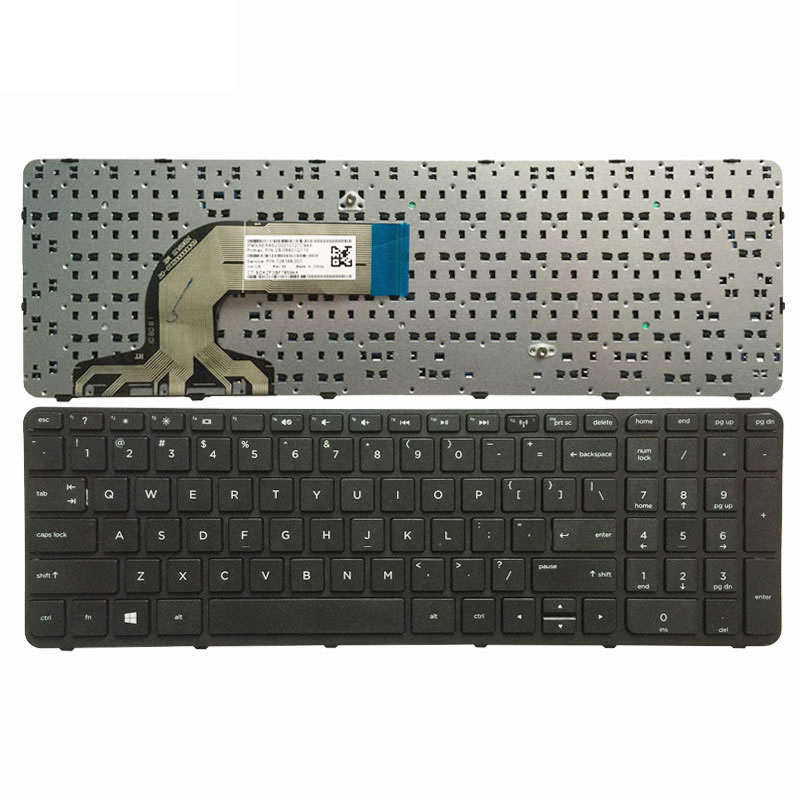 Atacado novo teclado layout dos EUA para substituição de teclado de notebook HP 15-E preto