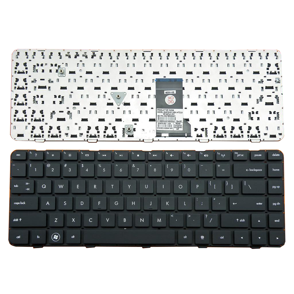 Novo teclado de laptop para HP Pavilion DM4-1000 layout em inglês dos EUA sem moldura