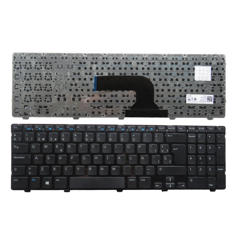 Novo teclado de laptop espanhol para Dell para Inspiron 15 3521 3531 15r 5521 M531R 5535 SP Layout de teclado