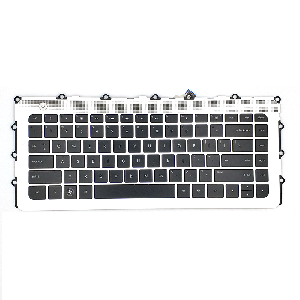 Teclado de laptop inglês americano para HP ENVY 15-3000 com moldura silve