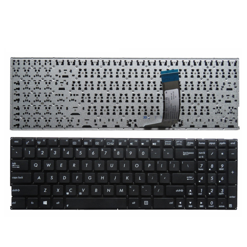 Novo teclado de laptop americano para Asus X556 preto layout de teclado americano