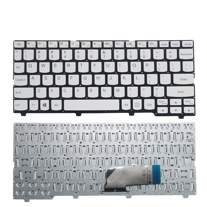 Novo teclado de laptop dos EUA para Lenovo Ideapad 100S-11 Layout de teclado em inglês branco