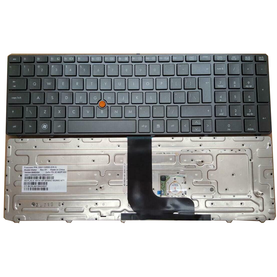 Teclado de laptop americano para layout de teclado HP EliteBook 8570W