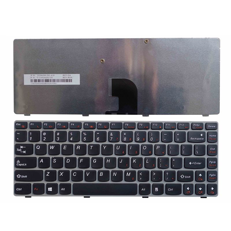 Novo layout de teclado para teclado Lenovo IdeaPad Z360 EUA