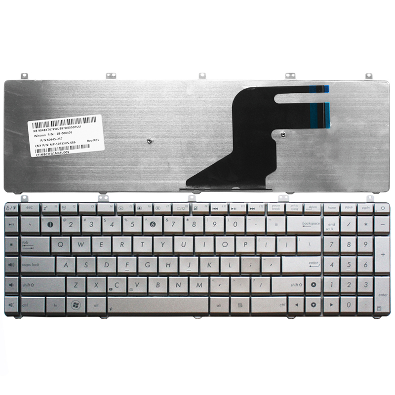 Atacado teclado de laptop novo dos EUA para teclado em inglês ASUS N55