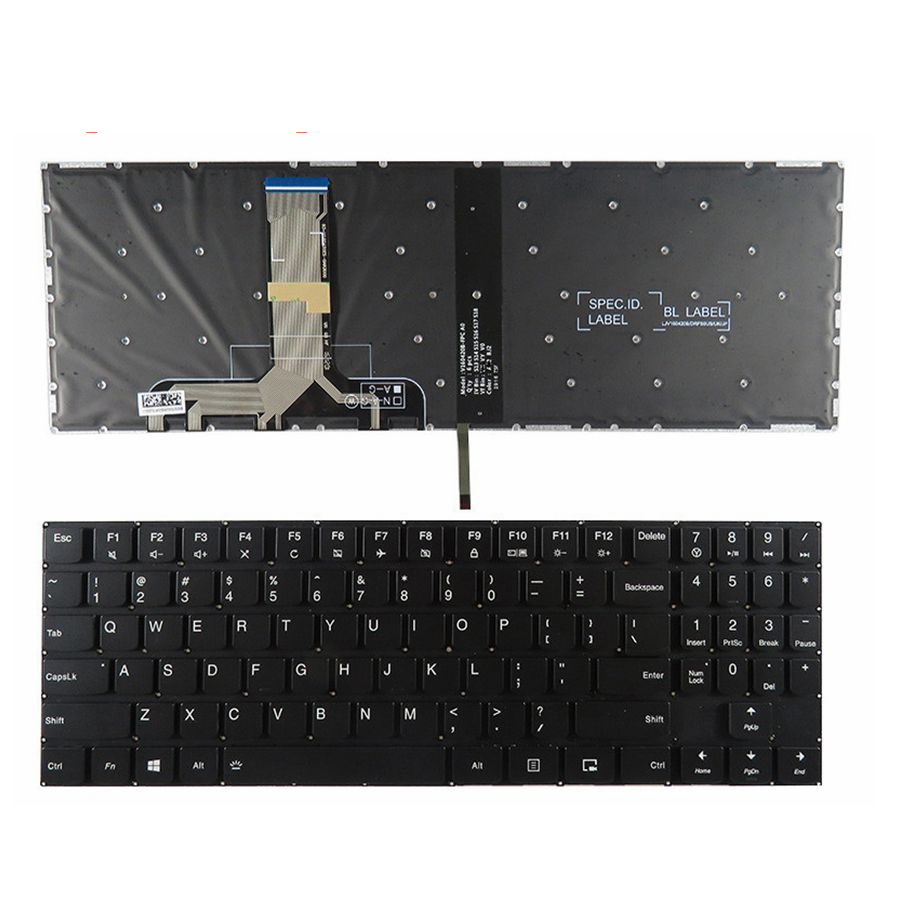 Novo teclado de laptop para Lenovo Y720-15IKB EUA layout de teclado