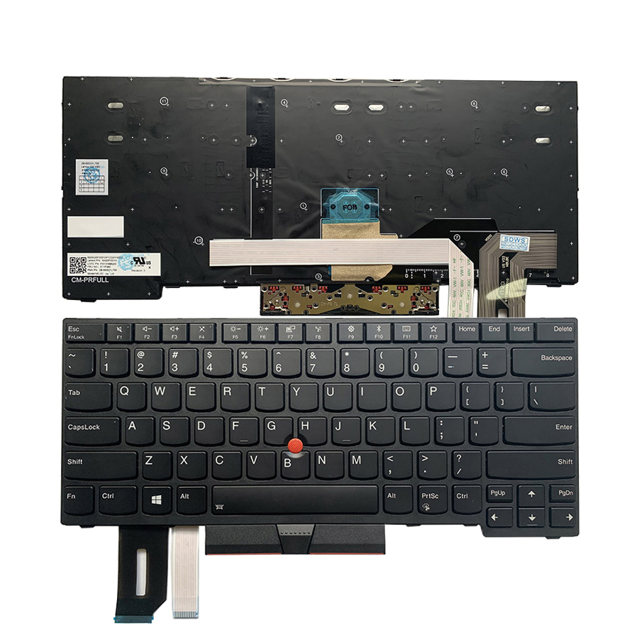 Teclado inglês para laptop para teclado Lenovo Thinkpad E480 EUA