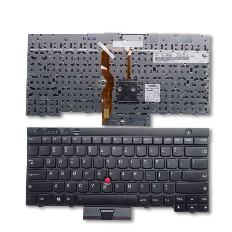 Novo teclado em inglês para Lenovo ThinkPad T430 US Layout de teclado