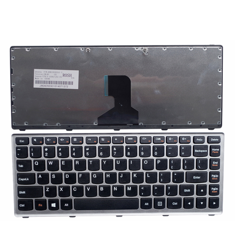 Novo teclado americano para laptop Lenovo Z400 layout de teclado em inglês