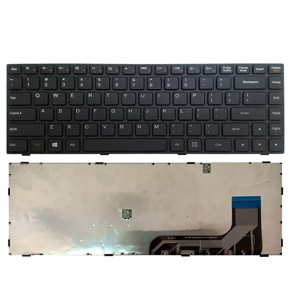 Novo teclado dos EUA para Layout de teclado de laptop Lenovo 100-14 EUA