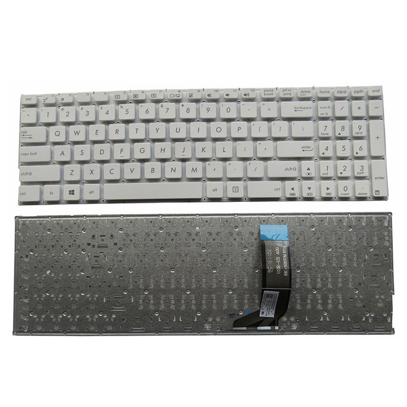 Teclado americano para asus x556 inglês layout de teclado branco