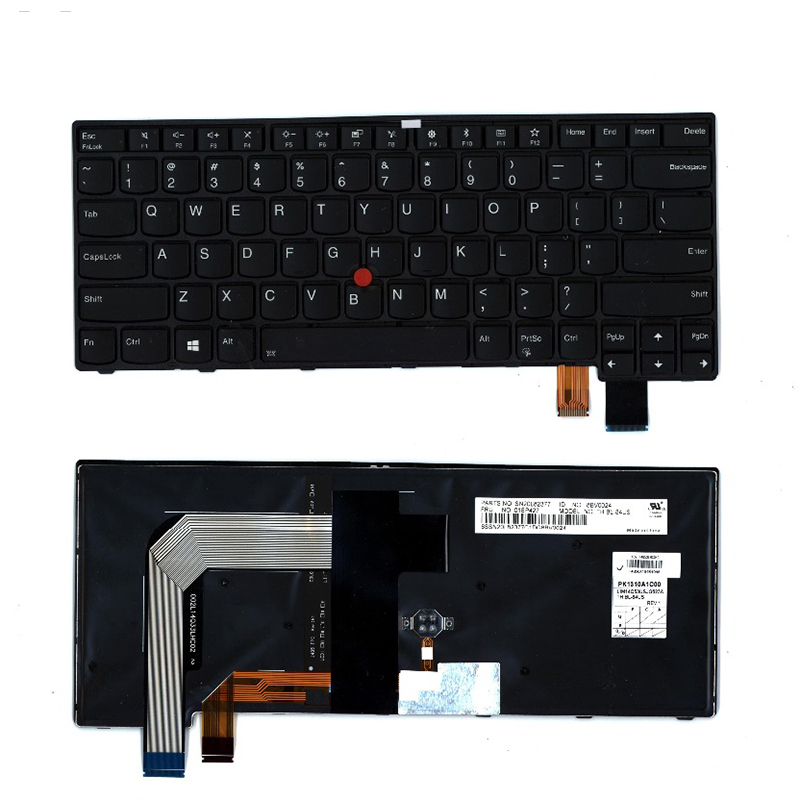 Novo teclado de laptop dos EUA retroiluminado para Lenovo T470P layout de teclado dos EUA
