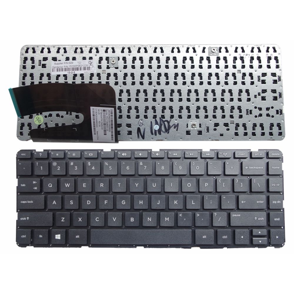 Teclado inglês de substituição adequado para teclado de laptop HP 14-E EUA sem moldura