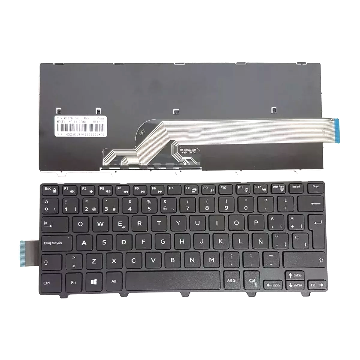 Novo teclado de laptop espanhol para Dell Inspiron 14-3000 3441 3442 3443 3451 3452 3458 5442 5445 SP Layout Keyboard