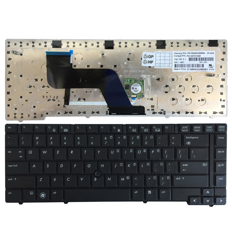 Teclado em inglês para layout de teclado de laptop HP Elitebook 8440P EUA