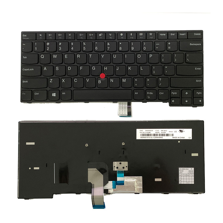 Novo teclado americano para Lenovo Thinkpad E470 teclado para laptop em inglês