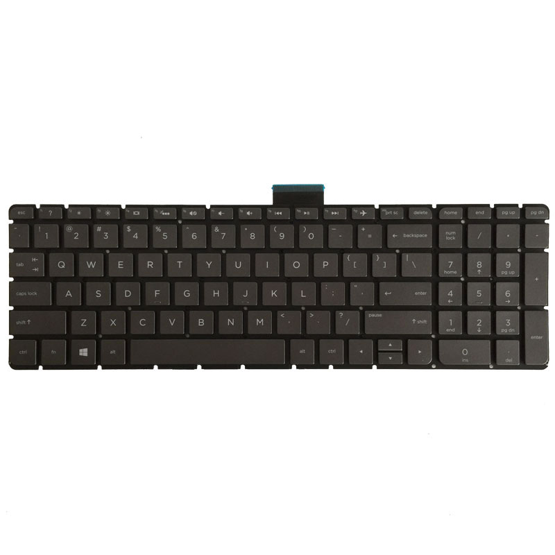 Novo teclado americano para teclado de laptop HP Pavilion 15-AB layout inglês preto sem moldura